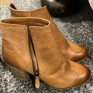 Tan Leather Ankle Boots